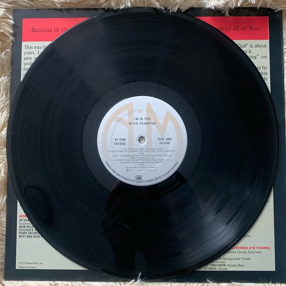 Peter Frampton I’m In You LP - Picture 3 of 6